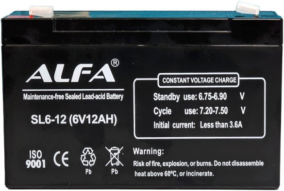 

Аккумулятор для ИБП ALFA SL6-12 (6V-12Ah)