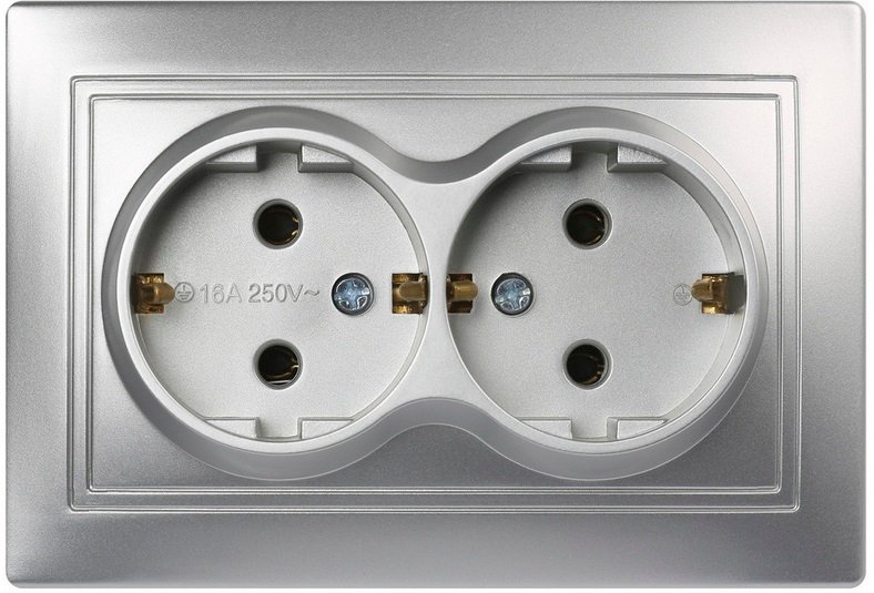 Розетка SmartBuy Венера SBE-01s-16-S2-Z-c