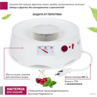 Сушилка для овощей и фруктов Мастерица EFD-0502VM (5 прозрачных поддонов и 1 поддон для пастилы)