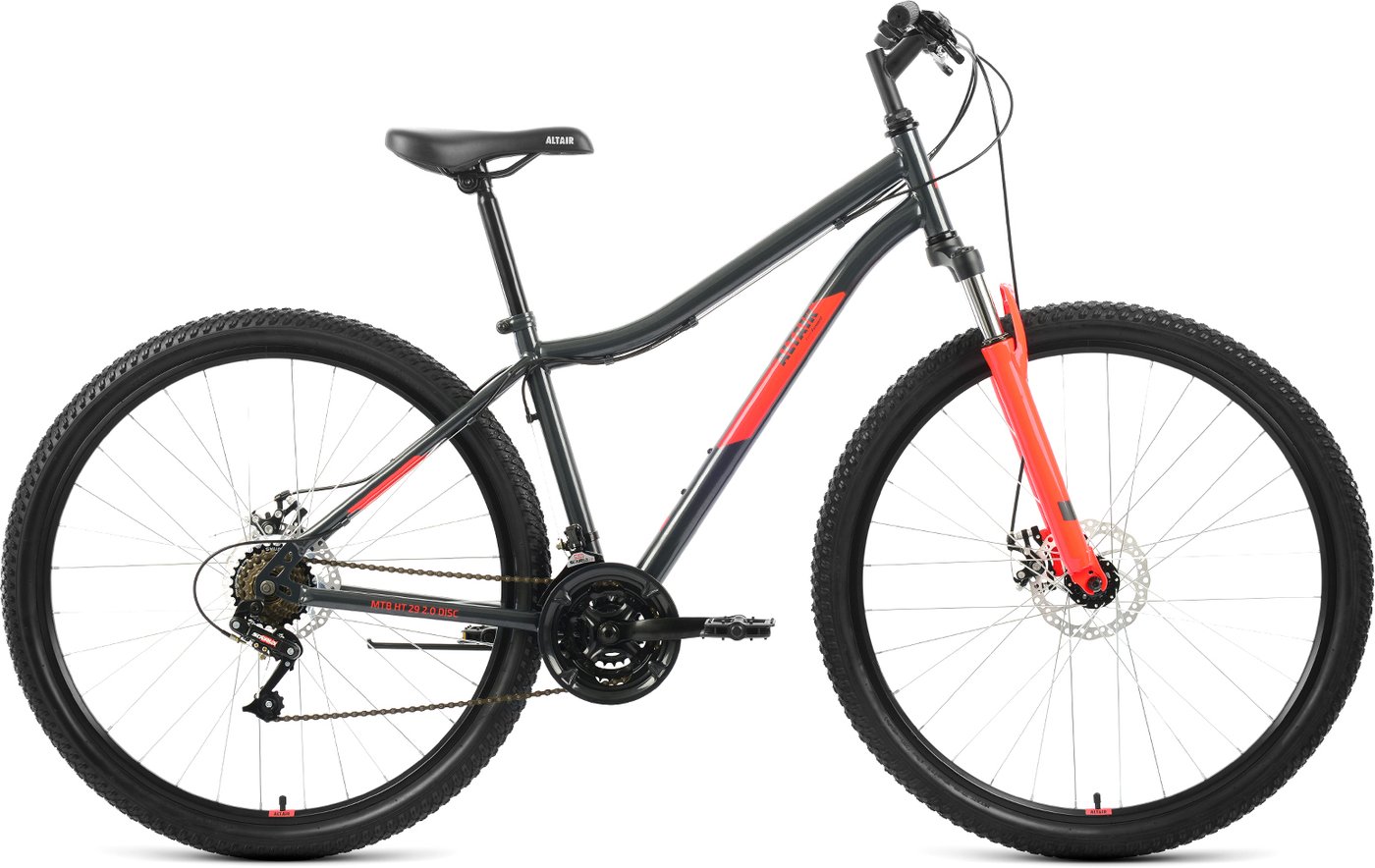 

Велосипед Altair MTB HT 29 2.0 D р.17 2022 (темно-серый/красный)