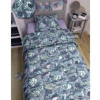 1.5-спальный комплект постельного белья Amarobaby Time To Sleep Stars AMARO-3403-St (белый/черный)