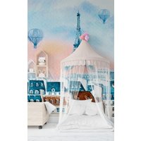 Фотообои ФабрикаФресок Живопись. Акварельный Разноцветный Париж 1162270 (200x270)