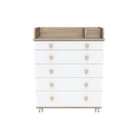 Детский комод Incanto Мишка с органайзером 800/5 PK-0060/01 (белый/дуб)