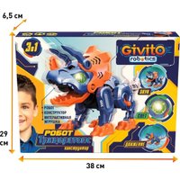 Конструктор Givito Динозавр Трицератопс G2411-486