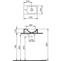 Умывальник Berges Wasserhaus Small 37 182010 (правый) в Мозыре