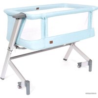 Приставная детская кроватка Nuovita Accanto Dalia (светло-голубой/серебристый)