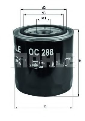 

Масляный фильтр Mahle Knecht OC288