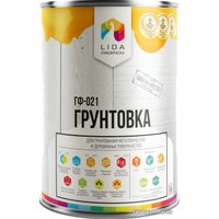 Алкидная грунтовка LIDA ГФ-021 1 л (красно-коричневый)