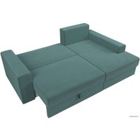Угловой диван Mebelico Майами 15 114912 (правый, велюр, бирюзовый)