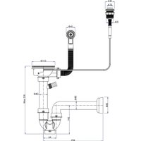 Сифон GranFest 13PB2-P2 (черный)