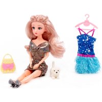 Кукла-питомец Полесье Ксюша в вечернем платье 02581