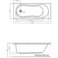 Ванна Cersanit Nike 170x70 (с ножками и экраном)