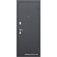 Металлическая дверь ЮрСталь Гарда 205x96 8мм (черный муар/белый ясень, левый)