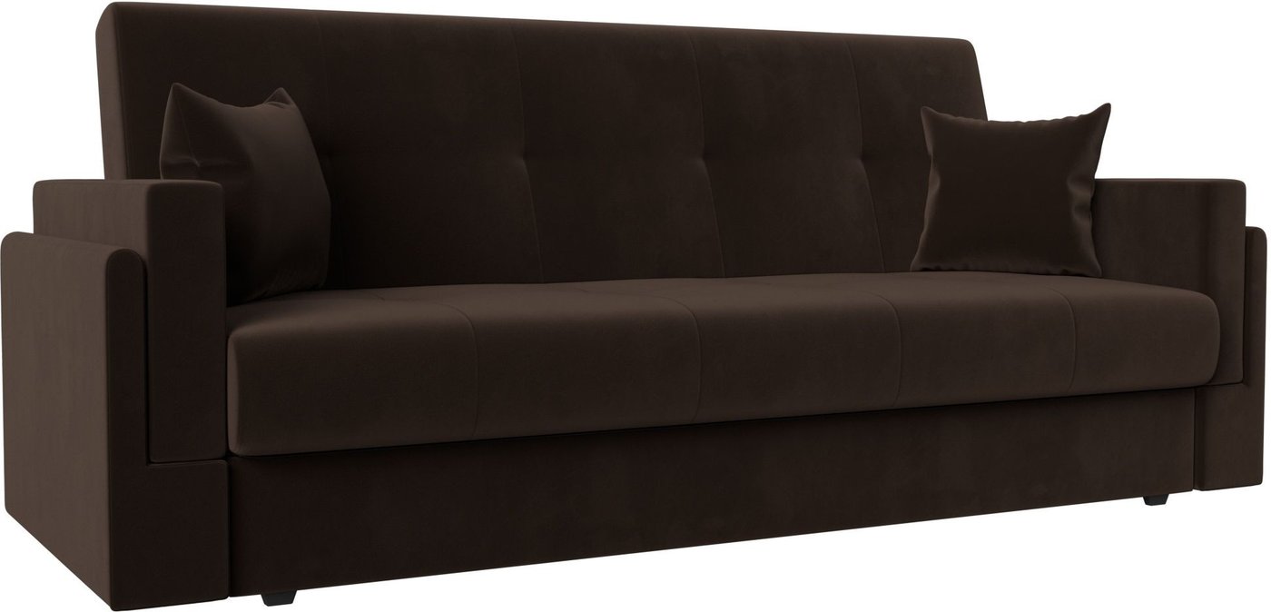 

Диван Лига диванов Лига-015 117968 (микровельвет коричневый/подушки микровельвет коричневый)
