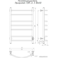 Полотенцесушитель Тругор Приоритет Пэк сп 3 80x50 271829