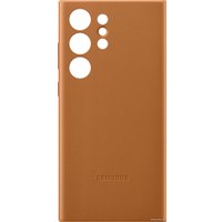 Чехол для телефона Samsung Leather Case S23 Ultra (песочно-бежевый)