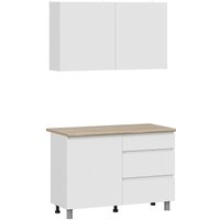 Готовая кухня NN мебель Денвер 1.2м (белый/дуб сонома)