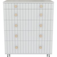 Детский комод Incanto Lunna Charm МДФ 800/5 PK-0004/12mdf (белый)