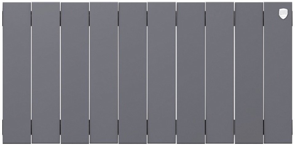 

Биметаллический радиатор Royal Thermo PianoForte 300 Silver Satin (10 секций) боковое подключение