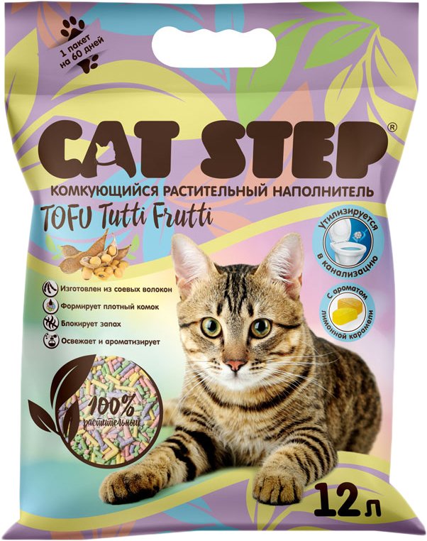 

Наполнитель для туалета Cat Step Tofu Tutti Frutti 12 л