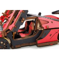 Сборная модель Eco-Wood-Art Гоночный автомобиль (красный)