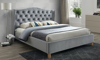 Кровать Signal Aspen Velvet 160x200 (серый)