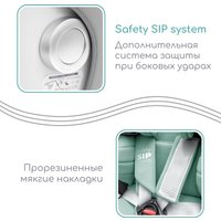 Детское автокресло Amarobaby Champion Isofix AMARO-2008CH-Se/Bi (серый/бирюзовый)