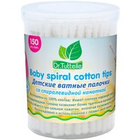 Ватные палочки Dr. Tuttelle Детские Со спиралевидной намоткой DT040 (150 шт)