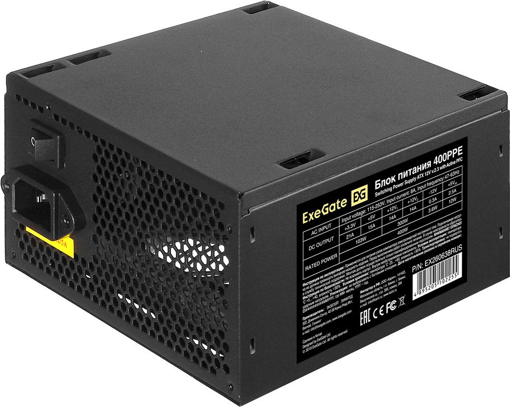 

Блок питания ExeGate 400PPE EX260638RUS-PC