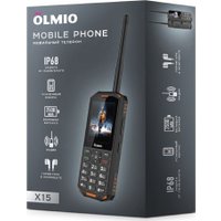 Кнопочный телефон Olmio X15 (черный/оранжевый)