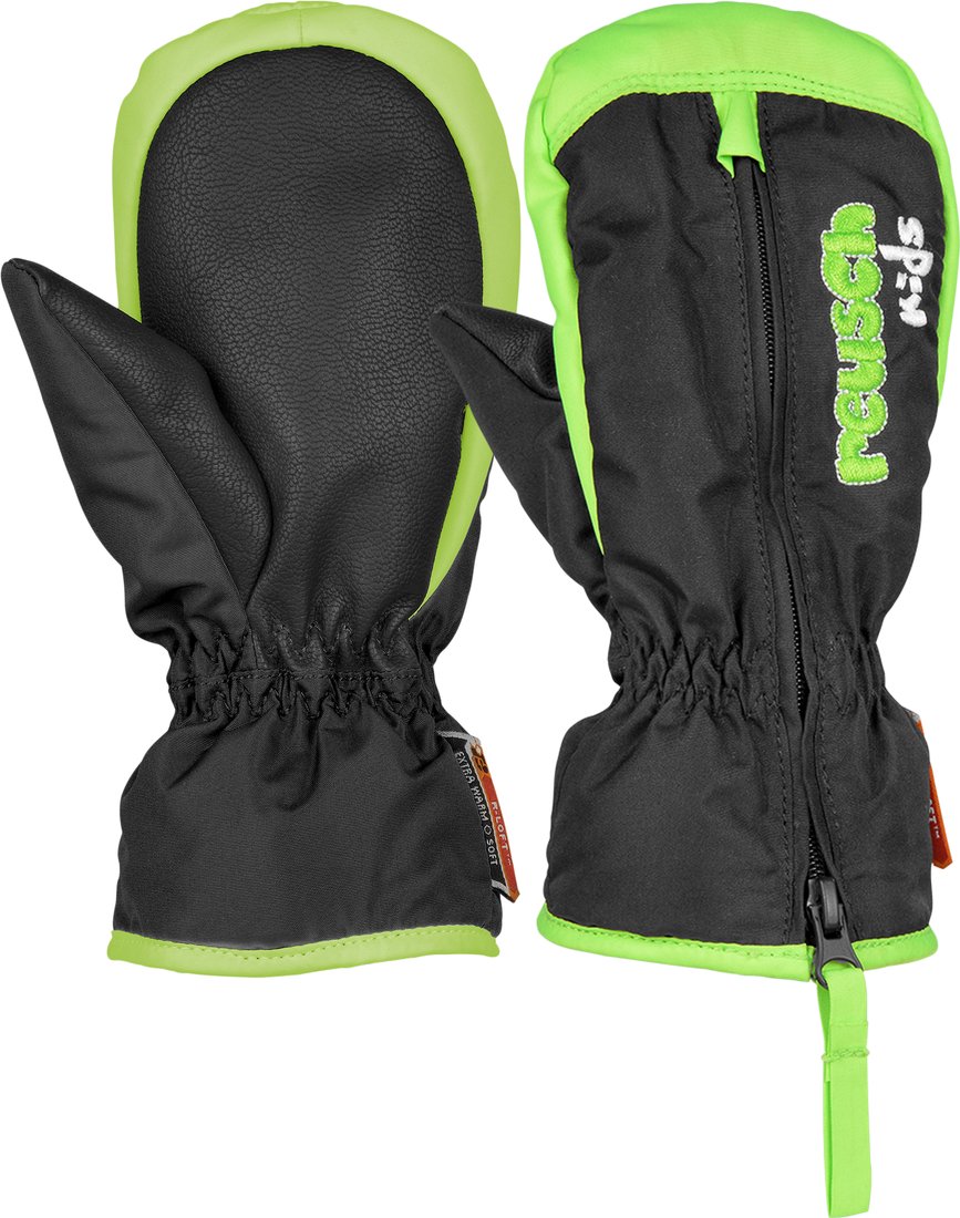 

Горнолыжные варежки Reusch Ben Mitten 4685408-0716 (р. 2, black/neon green)