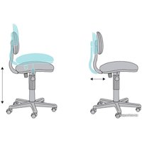 Компьютерное кресло Бюрократ CH-W201NX (голубой)