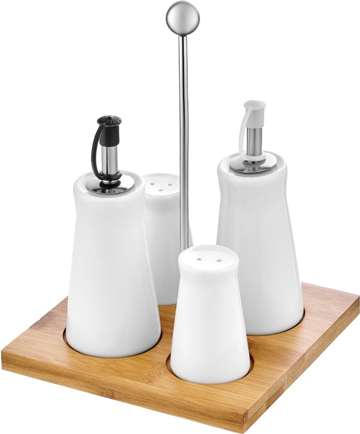 

Набор для масла и уксуса с солонкой и перечницей Walmer Bamboo W37000893