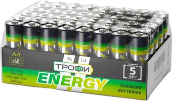 Батарейка Трофи AA 40 шт. LR6-40 bulk ECO