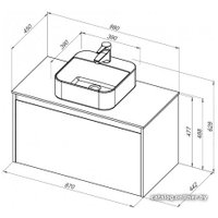  Aquanet Тумба под умывальник Nova Lite 90 00249517 (дуб рустикальный)