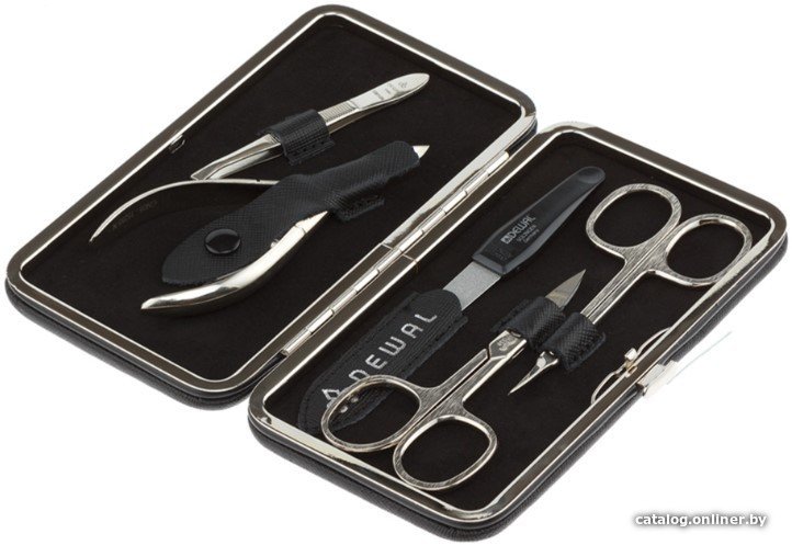Набор для маникюра и педикюра Dewal 903BLACK (черный)
