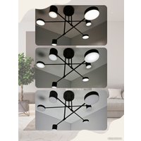 Люстра средней высоты Mirastyle Диод XL-21015/3+3 BK