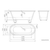 Ванна Esse Bali 170x70