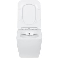 Унитаз подвесной Roxen Cube bidet в комплекте с инсталляцией StounFix Dual Fresh 6 в 1 966127 (кнопка: серый бетон)