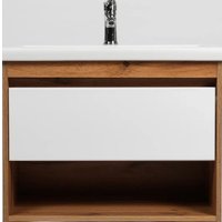  Viant Тумба с умывальником Бостон Como 80 VBOS80CO-T1YP+S-UM-COM80/1-w