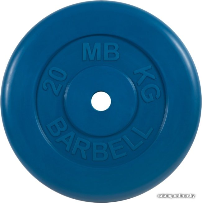 Диск MB Barbell Стандарт 31 мм (1x20 кг, синий)