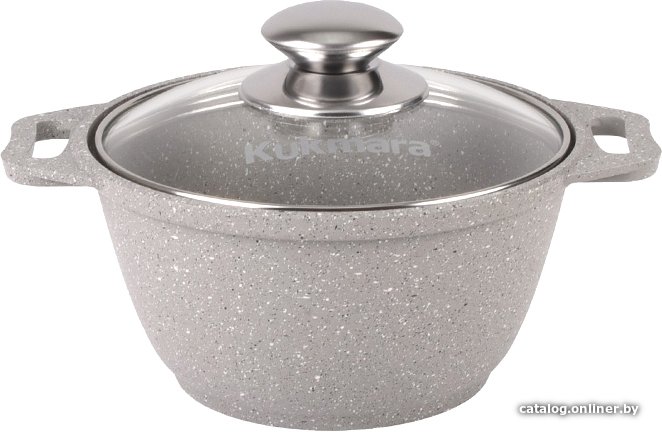 Кастрюля Kukmara кмс12а (светлый мрамор)