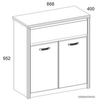 Комод Anrex Provence 2D1S (вудлайн кремовый-дуб каньон) в Могилеве