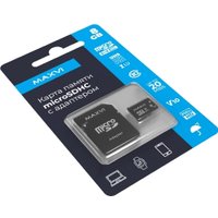 Карта памяти Maxvi microSDHC 8GB MSD8GBC10V10 (с адаптером)