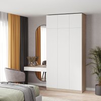 Шкаф распашной Soma Lord Lite 3-х створчатый 120x240 (дуб сонома/белый)