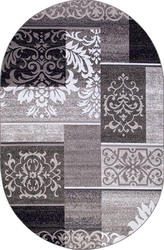 Ковер для жилой комнаты Merinos Silver D216-OVAL-GRAY (1x2)