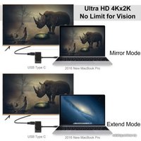 Адаптер USBTOP USB 3.1 Type-C на HDMI/VGA/3.5 мм/USB 3.0/USB-C