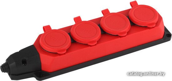 Колодка удлинителя ЭРА K-4e-RED-IP44 Б0044553