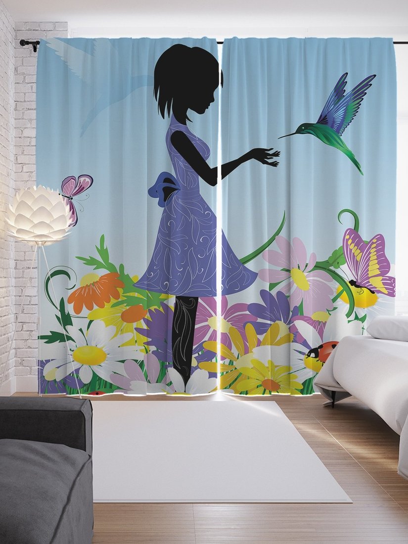

Комплект штор JoyArty Девочка и колибри p_70380 (145x265)
