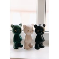 Статуэтка К.РАМА Мишка кожаный Kaws & Bearbrick (зеленый)
